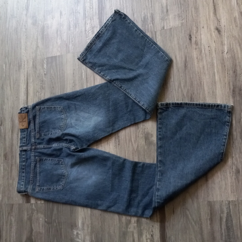 Calvin Klein Blue Flare & Wide Leg Jeans